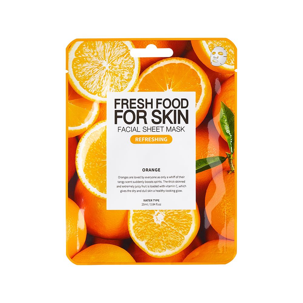 Fresh Food For Skin Facial Sheet Mask(Orange) Farmskin Singapore